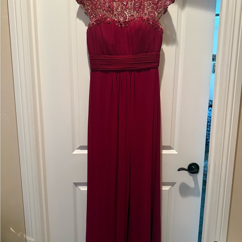 Ever Pretty Burgundy Lace Wedding Dress